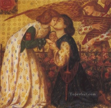  rosa Lienzo - Roman de la Rose Hermandad Prerrafaelita Dante Gabriel Rossetti